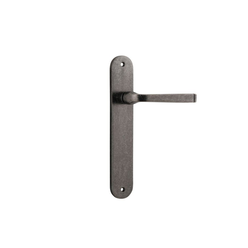 Door Lever Annecy Oval Latch Distressed Nickel