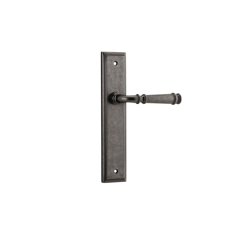 Door Lever Verona Stepped Latch Distressed Nickel