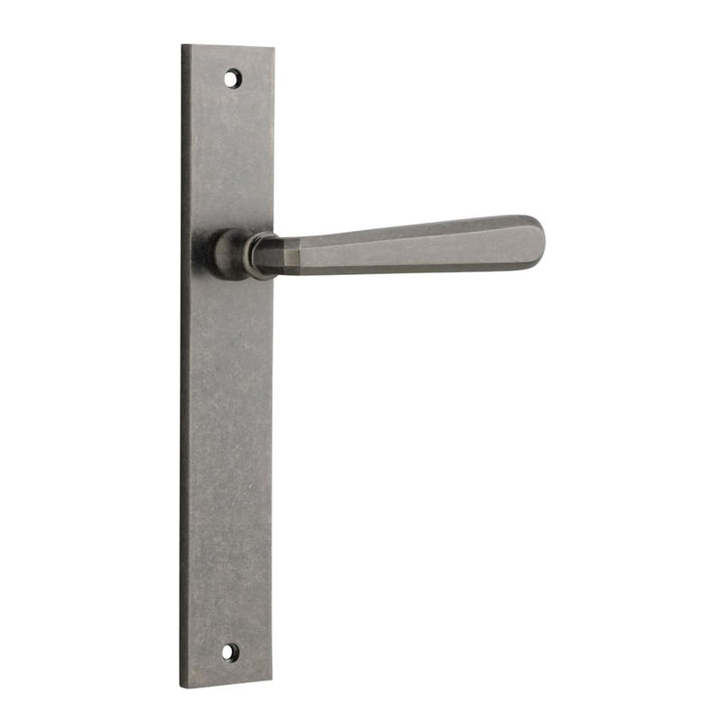 Door Lever Copenhagen Rectangular Latch Pair Distressed Nickel
