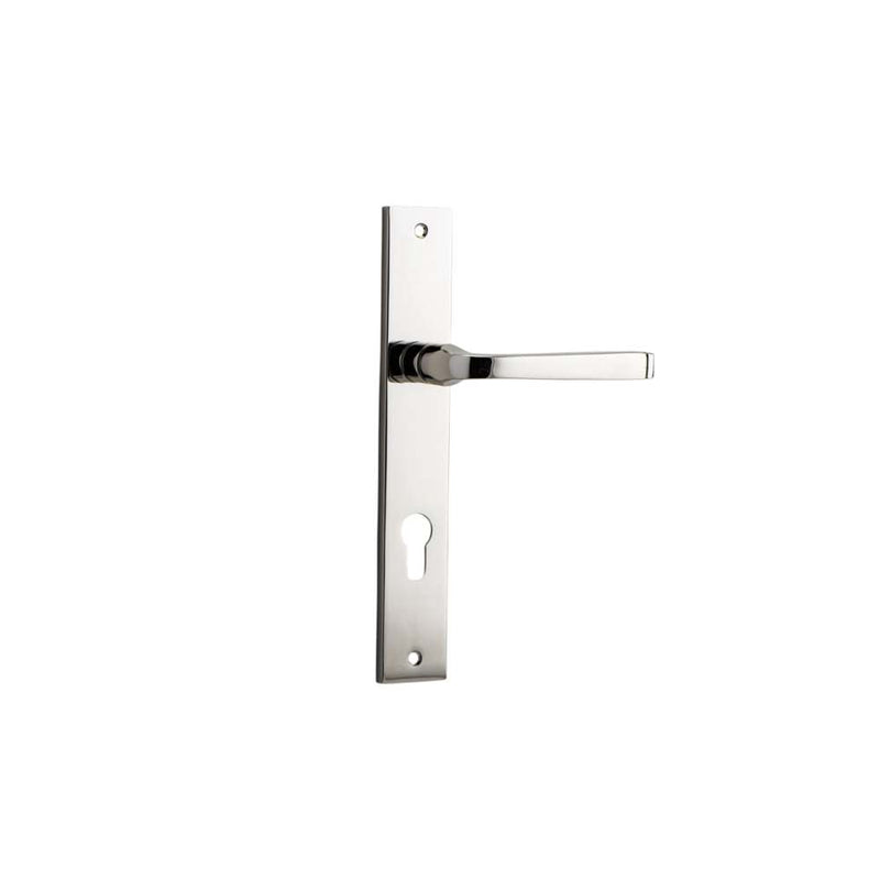 Door Lever Annecy Rectangular Euro Polished Nickel