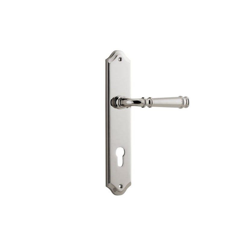 Door Lever Verona Shouldered Euro Polished Nickel