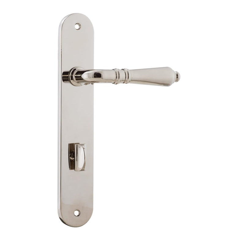 Door Lever Sarlat Oval Privacy Polished Nickel