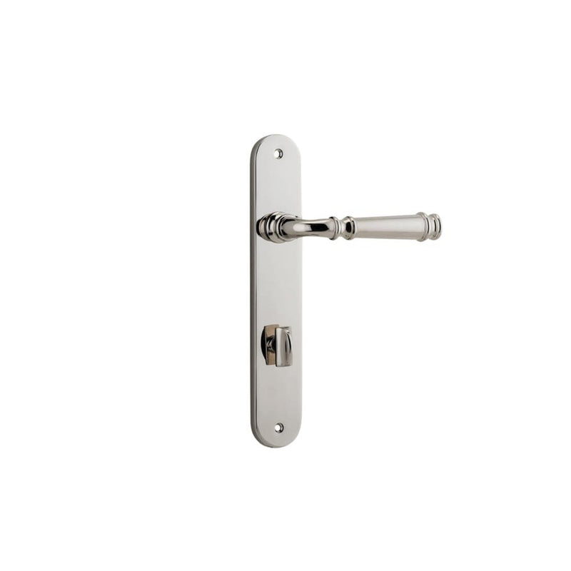 Door Lever Verona Oval Privacy Polished Nickel