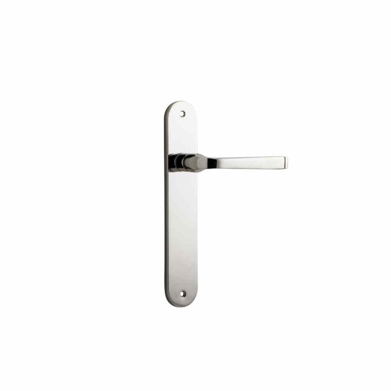 Door Lever Annecy Oval Latch Polished Nickel