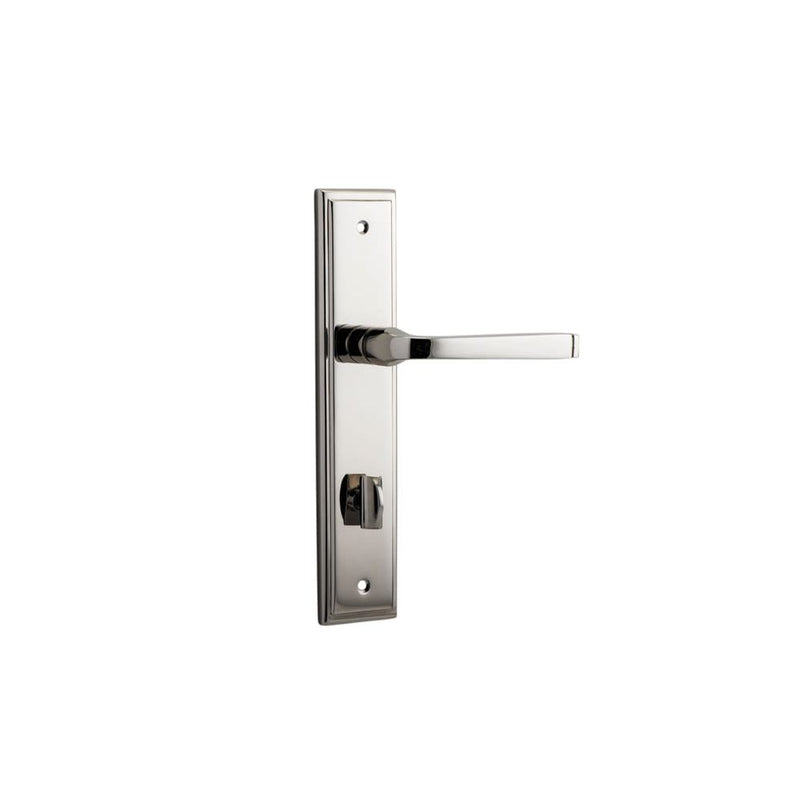 Door Lever Annecy Stepped Privacy Polished Nickel