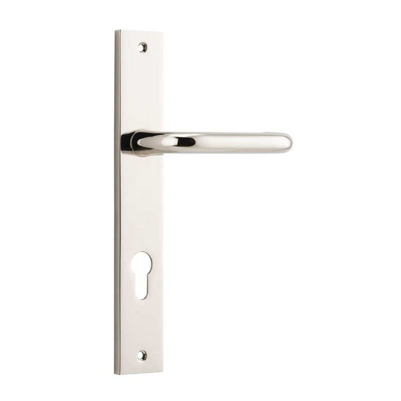 Door Lever Oslo Rectangular Euro Polished Nickel