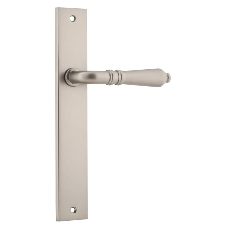 Door Lever Sarlat Rectangular Latch Satin Nickel
