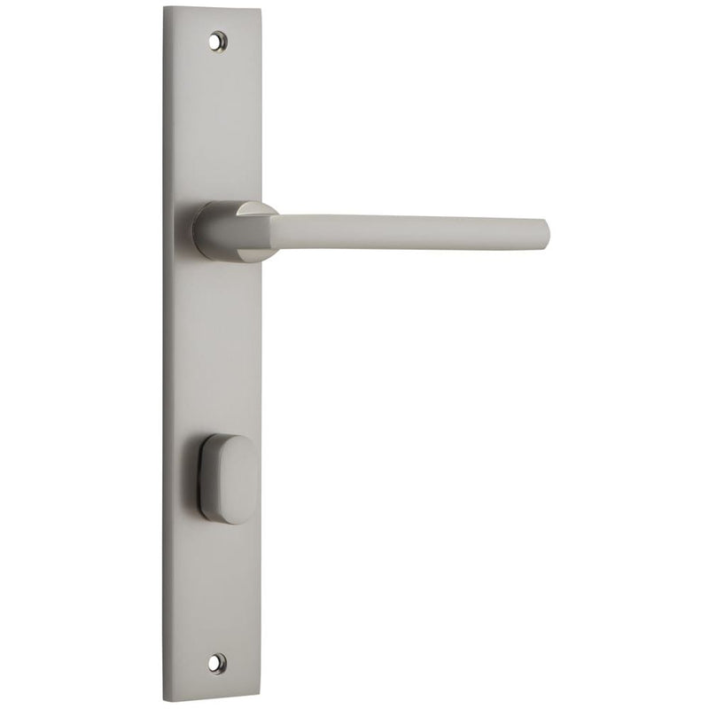 Door Lever Baltimore Rectangular Privacy Satin Nickel