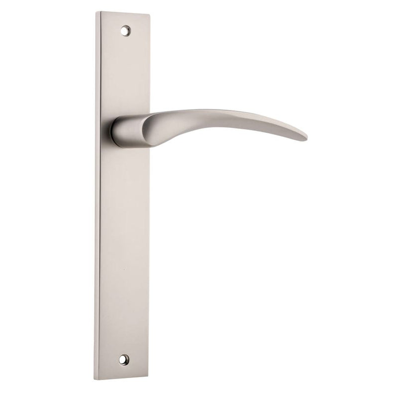 Door Lever Oxford Rectangular Latch Satin Nickel