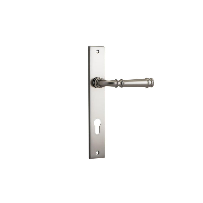 Door Lever Verona Rectangular Euro Satin Nickel