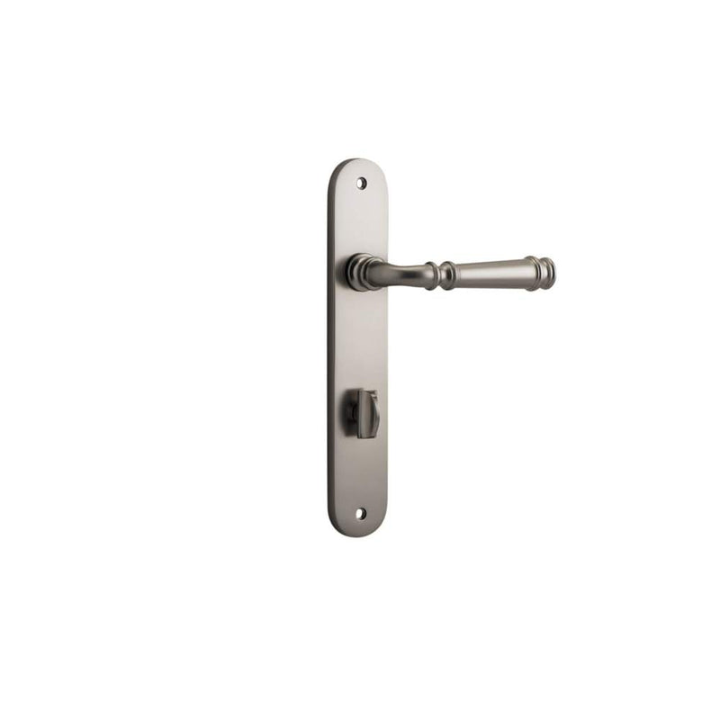 Door Lever Verona Oval Privacy Satin Nickel