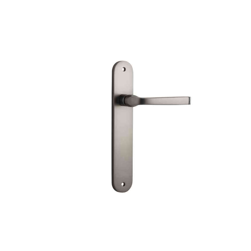 Door Lever Annecy Oval Latch Satin Nickel
