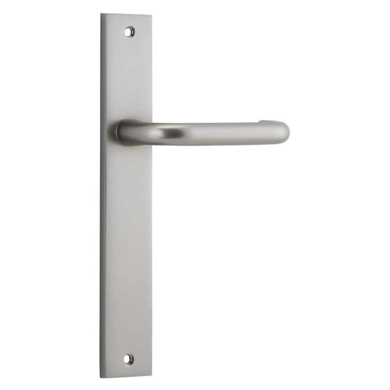 Door Lever Oslo Rectangular Latch Satin Nickel