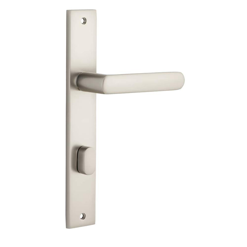 Door Lever Osaka Rectangular Privacy Pair Satin Nickel