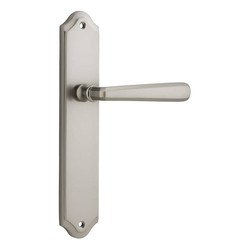 Door Lever Copenhagen Shouldered Latch Pair Satin Nickel