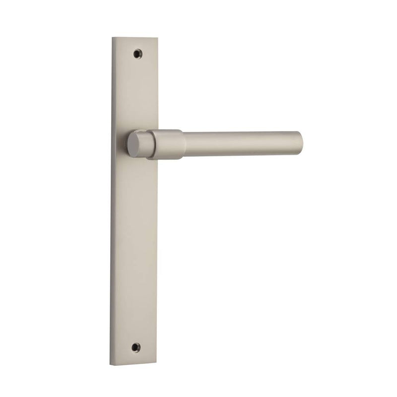 Door Lever Helsinki Rectangular Latch Pair Satin Nickel