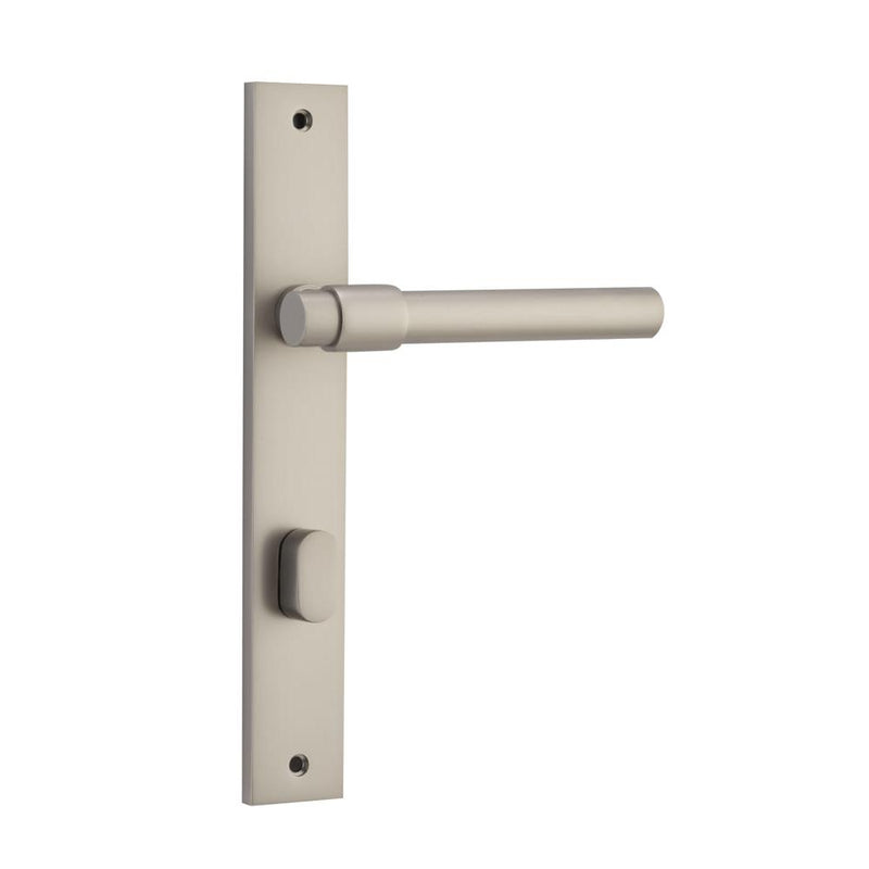 Door Lever Helsinki Rectangular Privacy Pair Satin Nickel