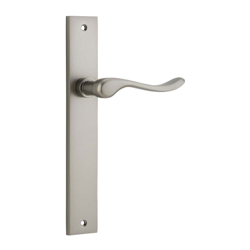 Door Lever Stirling Rectangular Latch Pair Satin Nickel