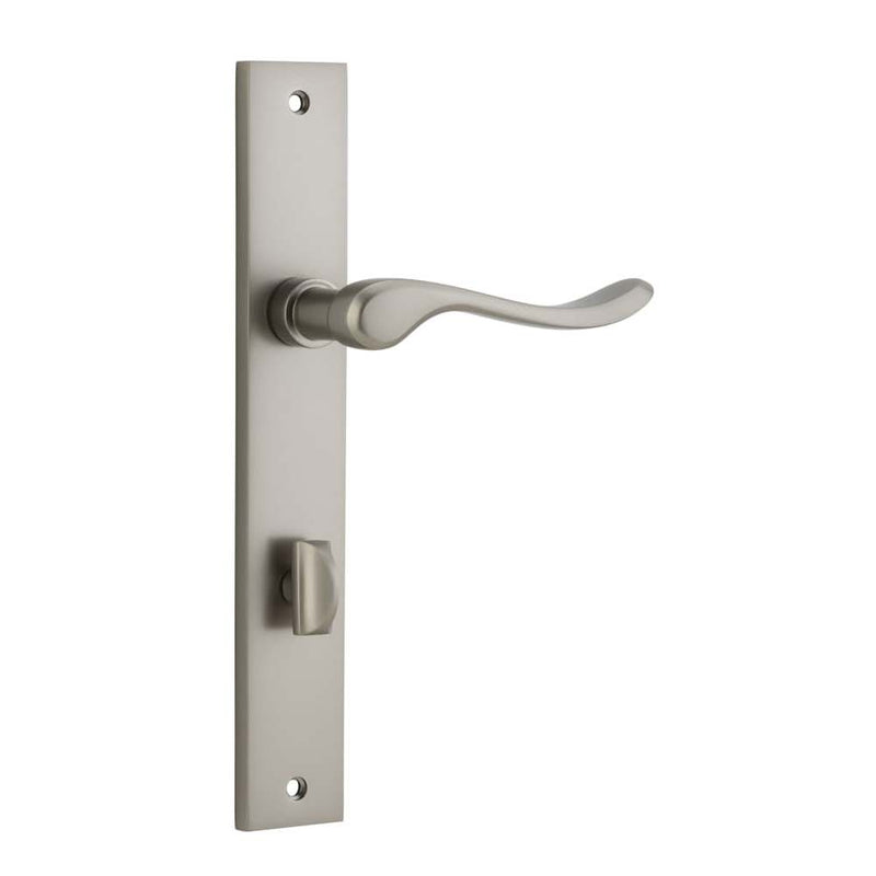 Door Lever Stirling Rectangular Privacy Pair Satin Nickel
