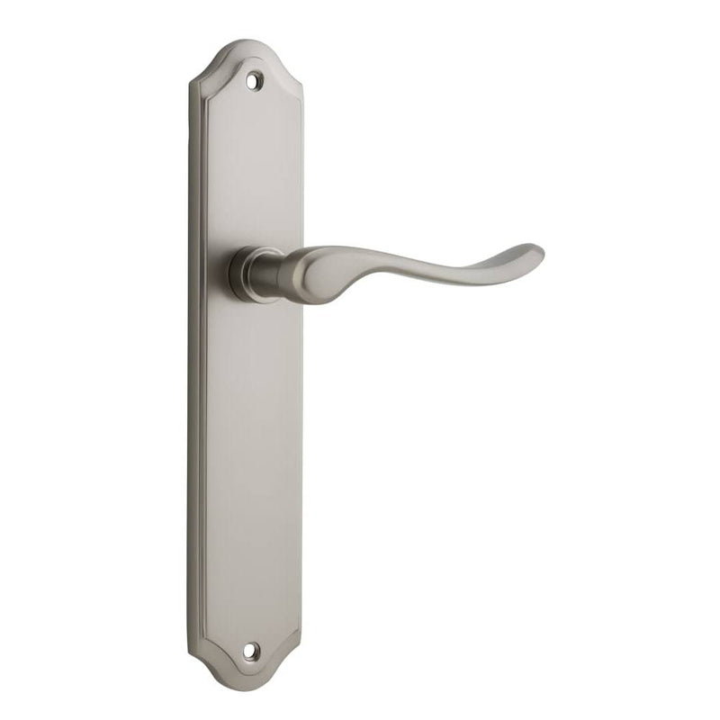 Door Lever Stirling Shouldered Latch Pair Satin Nickel