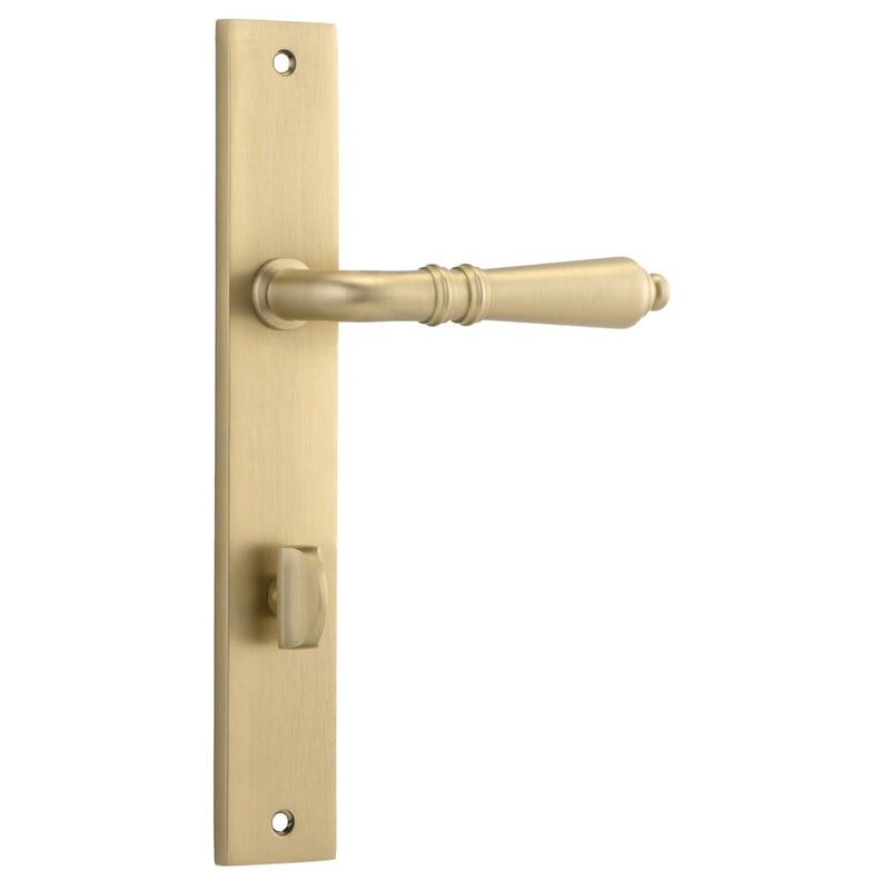 Door Lever Sarlat Rectangular Privacy Brushed Brass