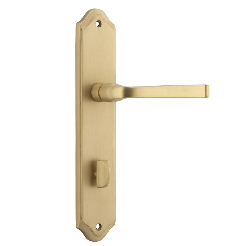 Door Lever Annecy Shouldered Privacy Brushed Brass