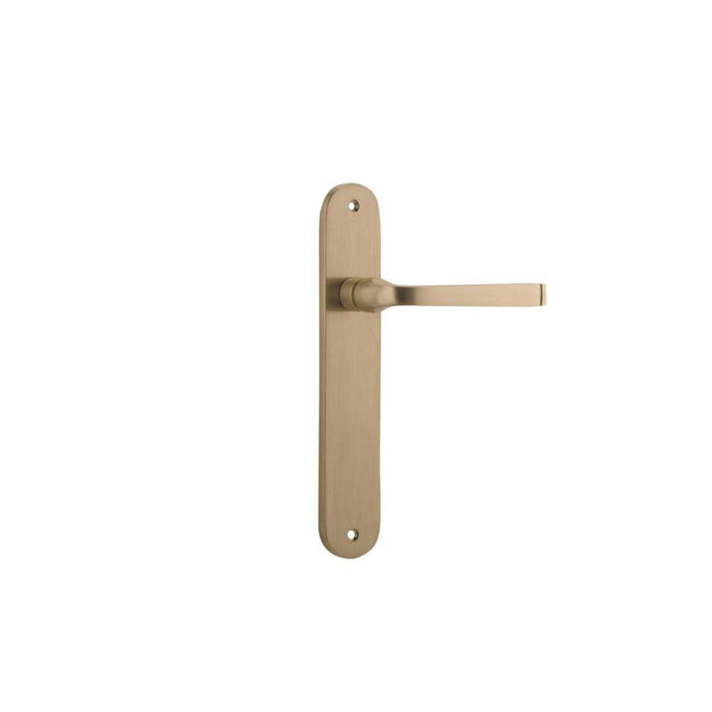 Door Lever Annecy Oval Latch Brushed Brass