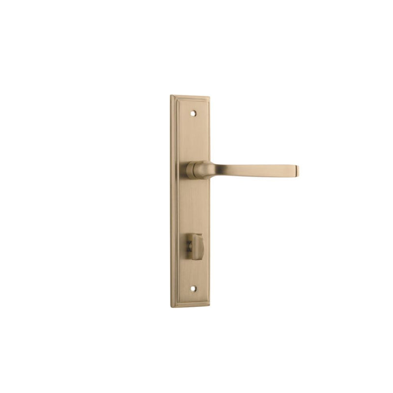 Door Lever Annecy Stepped Privacy Brushed Brass