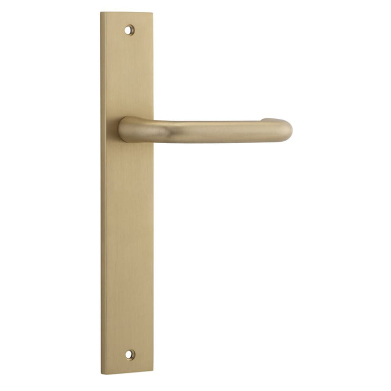 Door Lever Oslo Rectangular Latch Brushed Brass