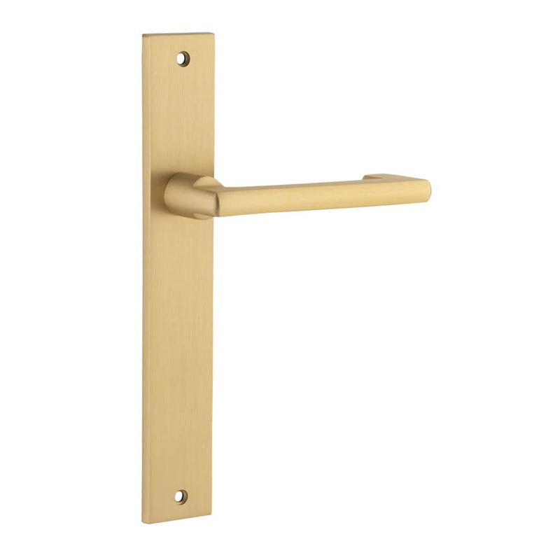 Door Lever Baltimore Return Rectangular Latch Pair Brushed Brass