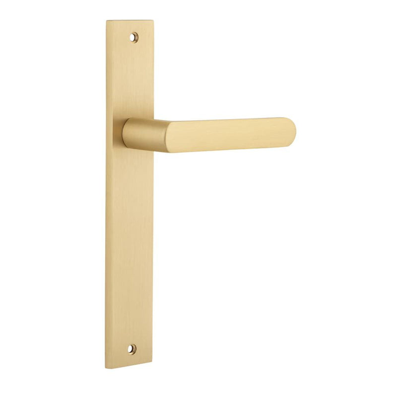 Door Lever Osaka Rectangular Latch Pair Brushed Brass