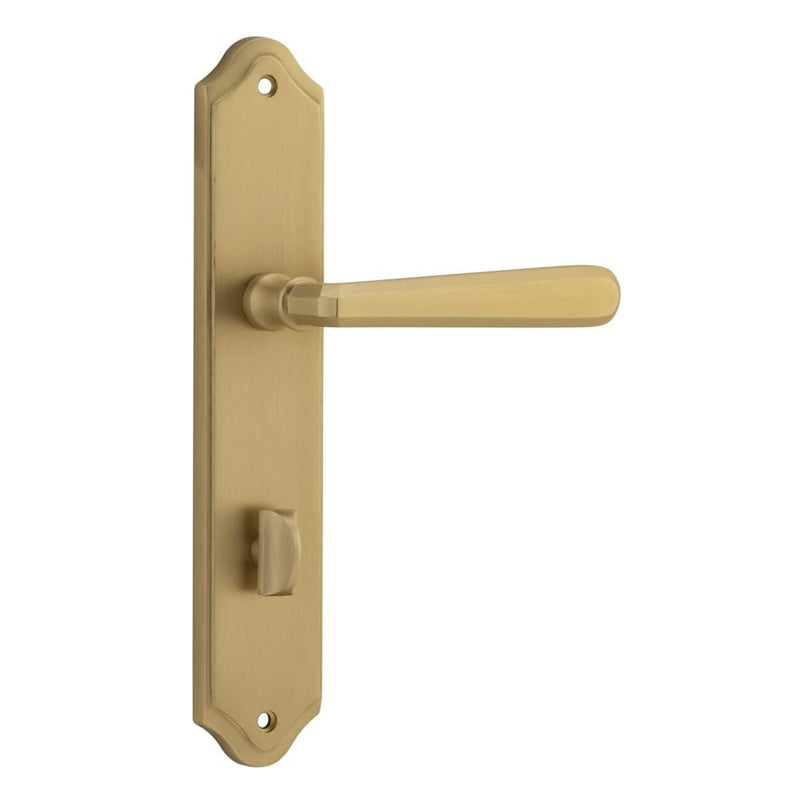 Door Lever Copenhagen Shouldered Privacy Pair Brushed Brass