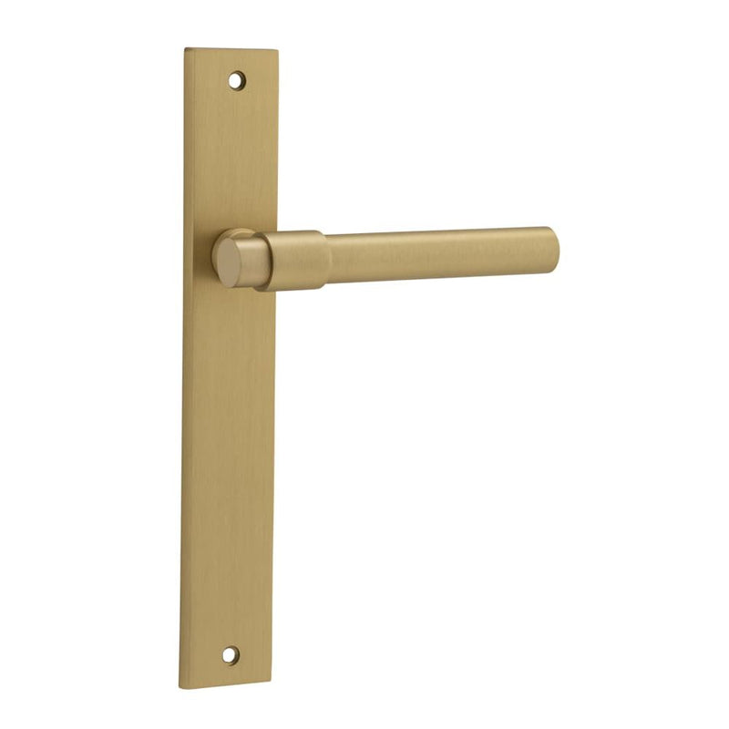 Door Lever Helsinki Rectangular Latch Pair Brushed Brass