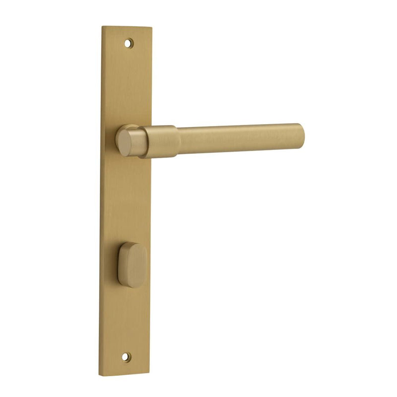 Door Lever Helsinki Rectangular Privacy Pair Brushed Brass
