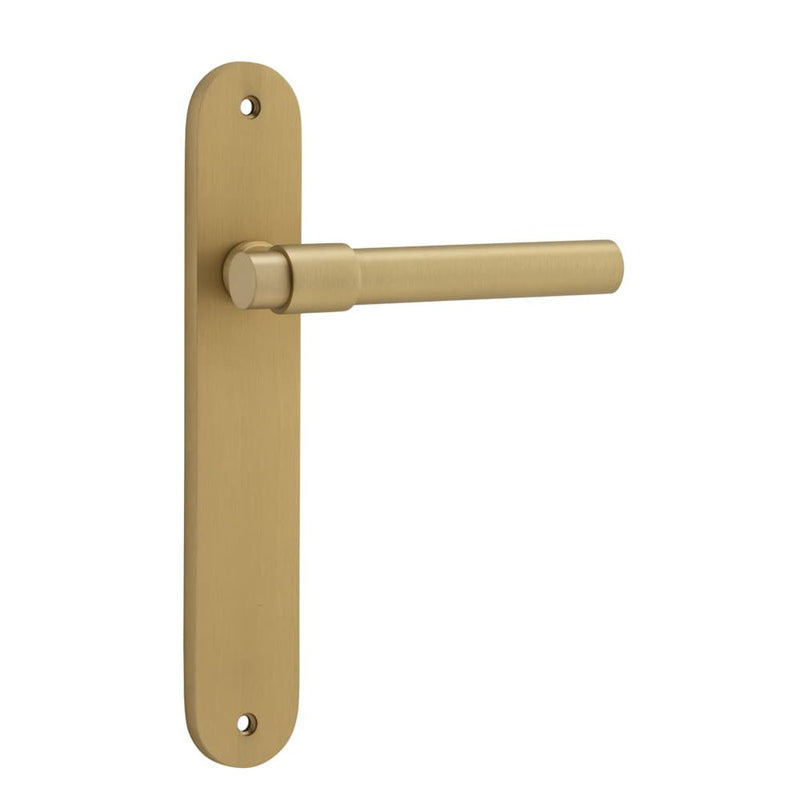 Door Lever Helsinki Oval Latch Pair Brushed Brass