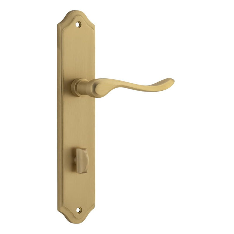 Door Lever Stirling Shouldered Privacy Pair Brushed Brass