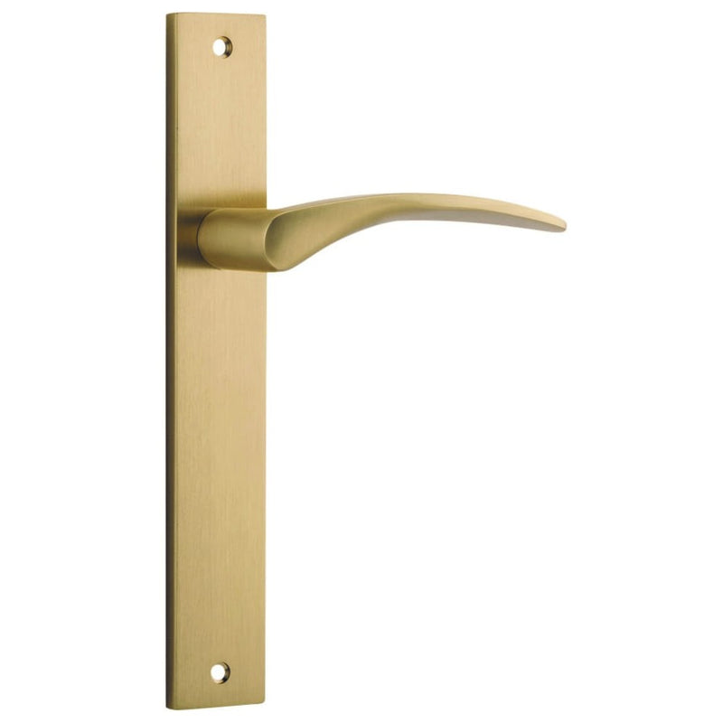 Door Lever Oxford Rectangular Latch Brushed Brass