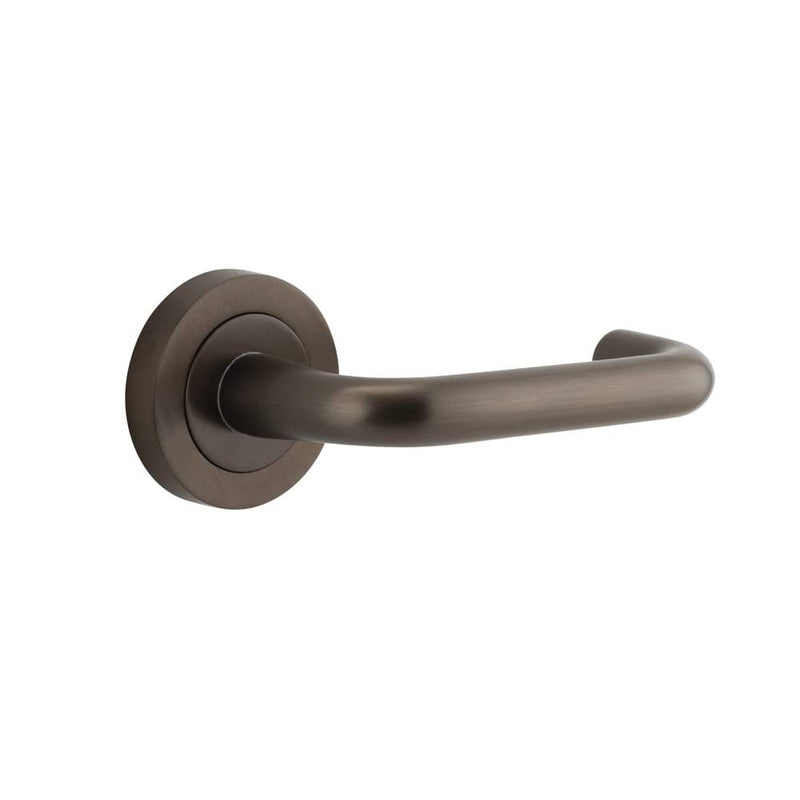 Door Lever Oslo Round Rose Signature Brass