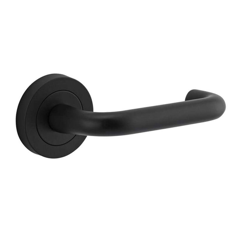 Door Lever Oslo Round Rose Matt Black