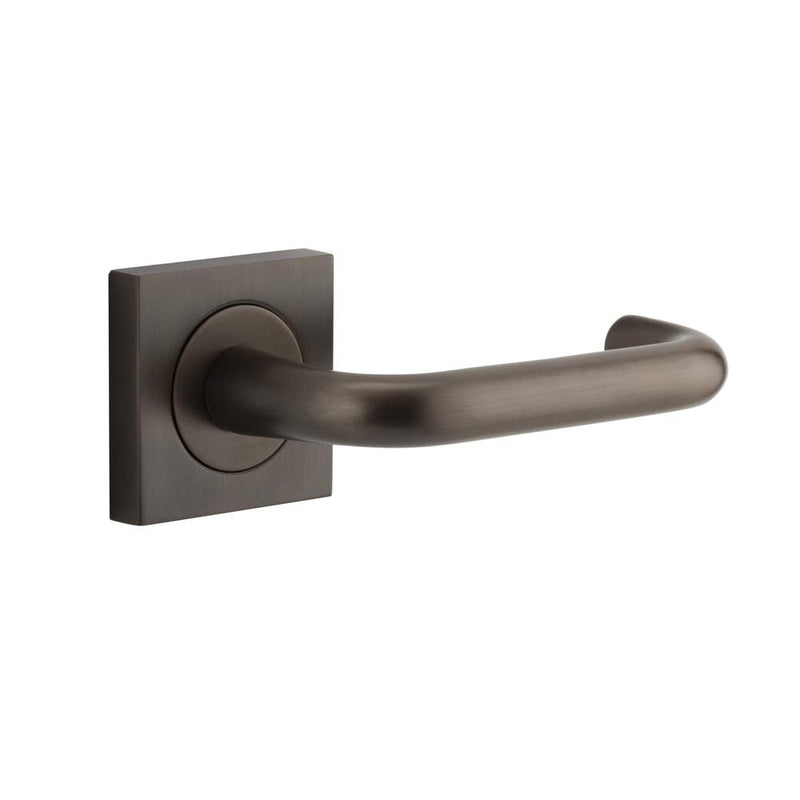 Door Lever Oslo Square Rose Signature Brass