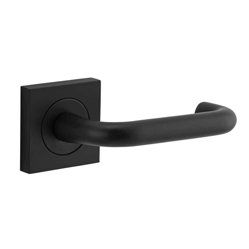 Door Lever Oslo Square Rose Matt Black