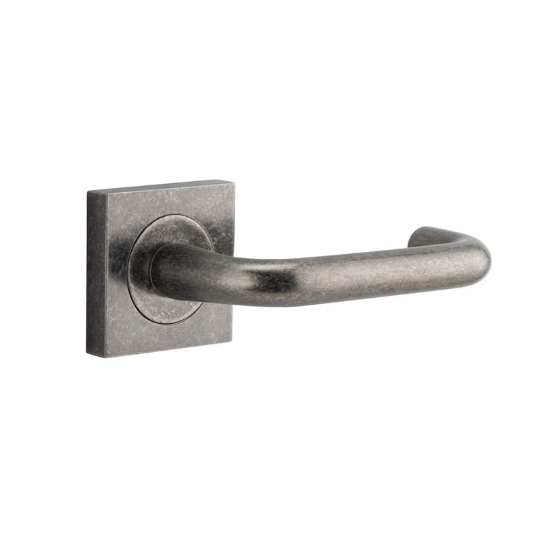 Door Lever Oslo Square Rose Distressed Nickel