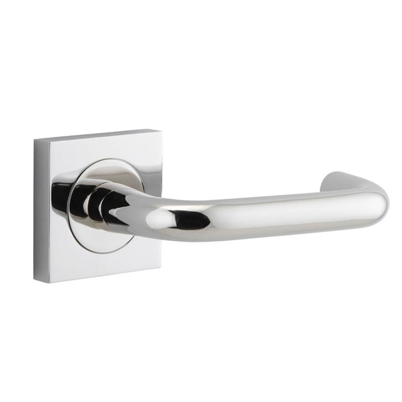 Door Lever Oslo Square Rose Polished Nickel