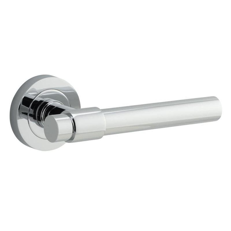 Door Lever Helsinki Round Rose Polished Chrome
