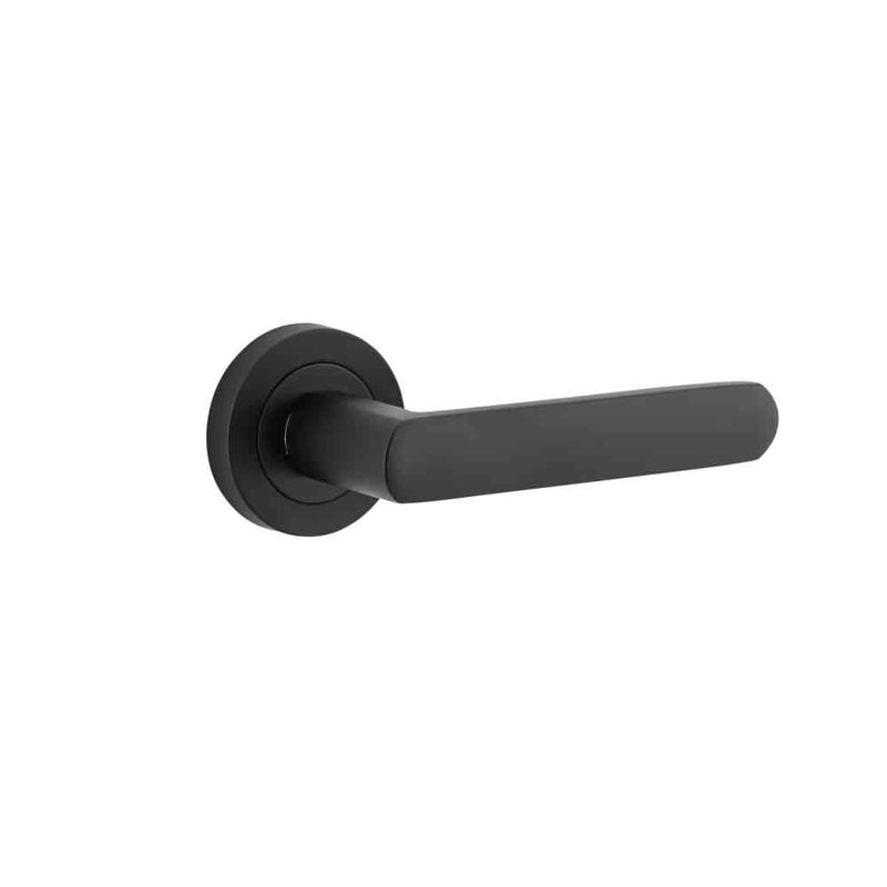 Door Lever Osaka Round Rose Matt Black