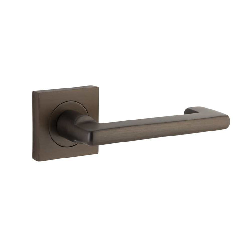 Door Lever Baltimore Return Square Rose Signature Brass
