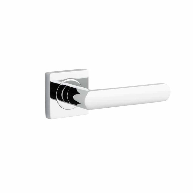 Door Lever Osaka Square Rose Polished Chrome