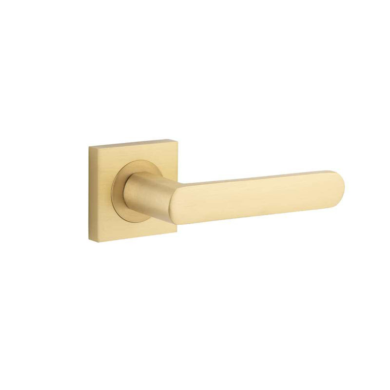 Door Lever Osaka Square Rose Brushed Brass