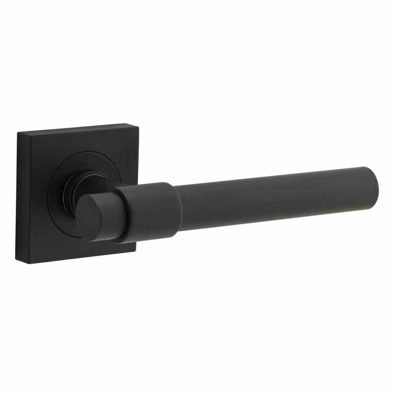 Door Lever Helsinki Square Rose Matt Black