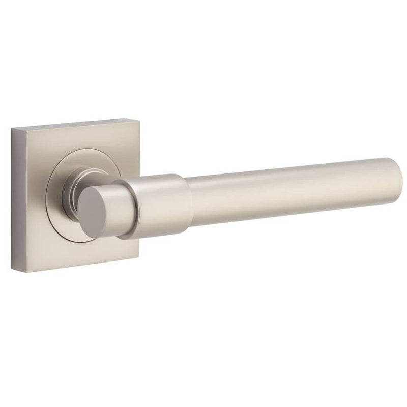 Door Lever Helsinki Square Rose Satin Nickel